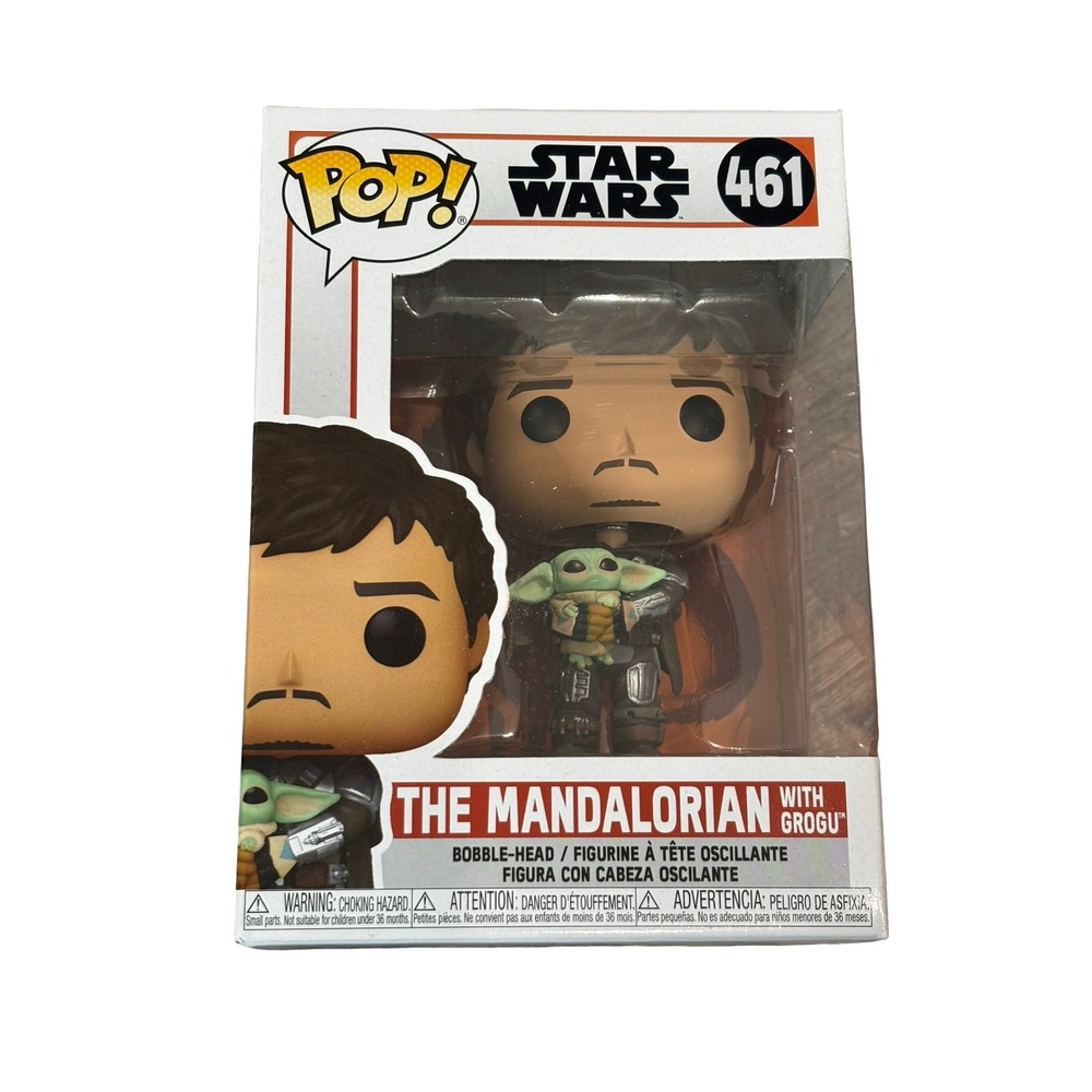 Funko Pop Star Wars The Mandalorian with Grogu #461 Vinyl Bobble-Head Figure